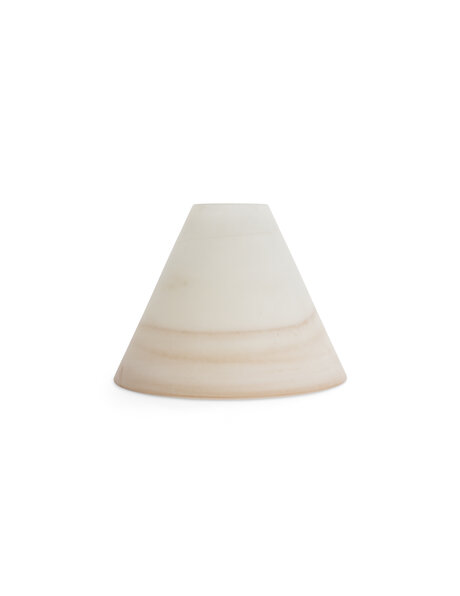 Glass lampshade, conical, sand color