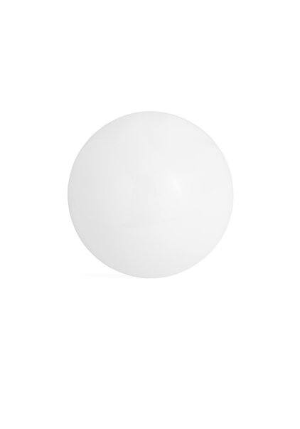 Lampglas, Witte Bol, 15 cm Diameter, 5.4 cm Gat