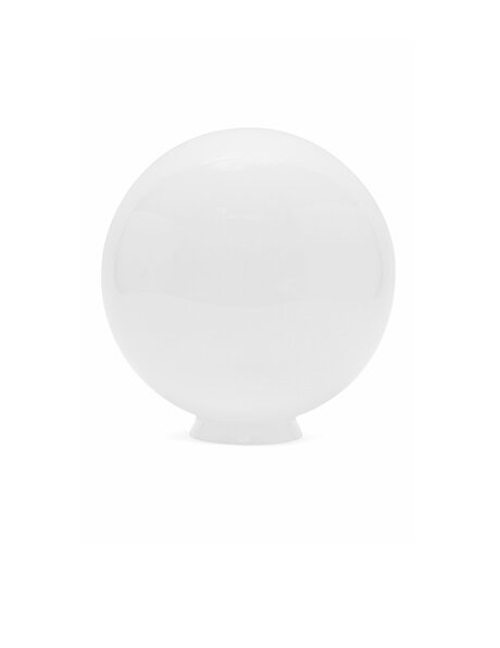 Lampglas, witte bol, 20 cm diameter