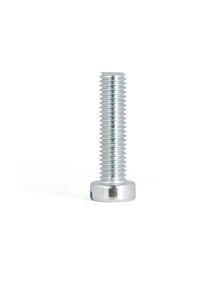 M5x1 (0.2 inch) screw, flatt head, slot, silver