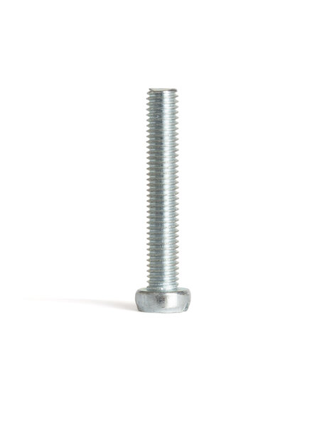 M5x1 (0.2 inch) bolt, flatt head, slot, silver