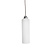 Glass hanging lamp, narrow white lampshade