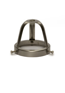 Kaphouder, Mat Nikkel, Open, Hoog Model, 6 cm