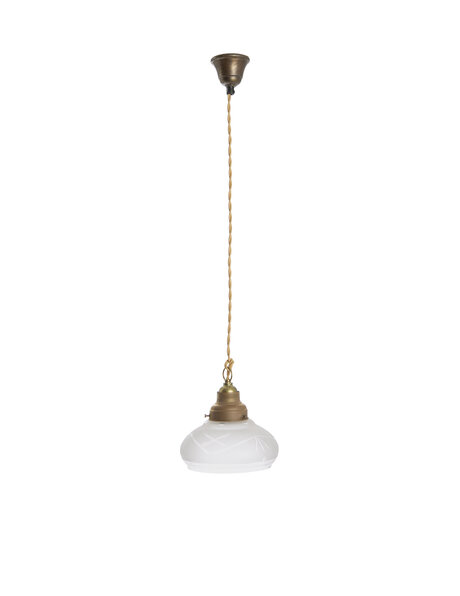 Classic hanging lamp, cut glass on cord