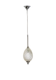 Hanging lamp Vintage, Glass Pear on Cord, 1960s