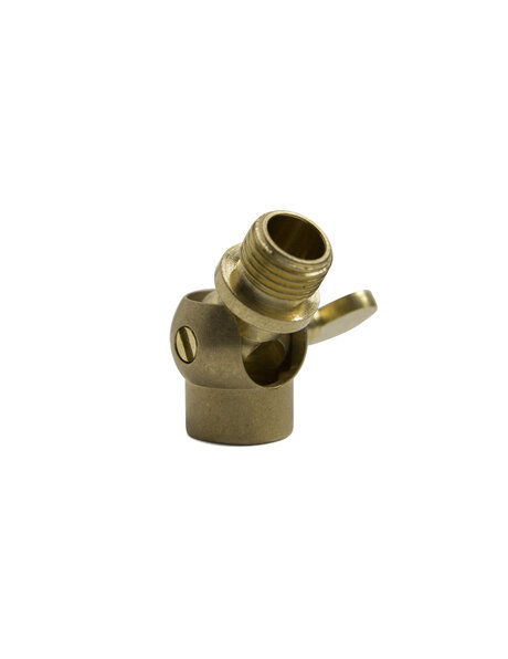 Brass Swing Unit (knee joint) with wing nut, thread: external (male) / internal (female)