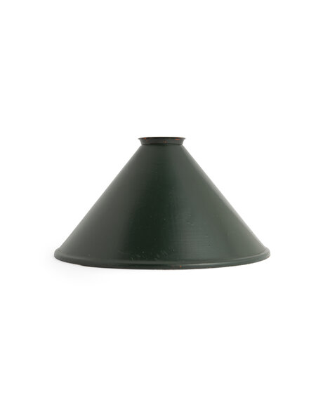 Industrial lampshade, green metal