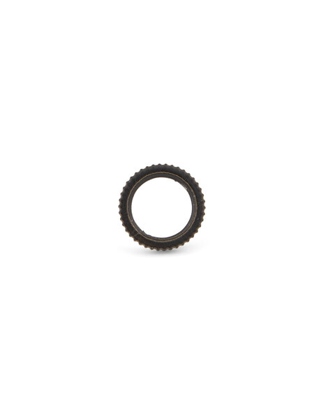 Nut, round with serrated edge, black, M10x1 thread