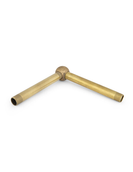 Brass connecting sphere, to connect 2 tubes, 1.3 cm (0.51 inch)