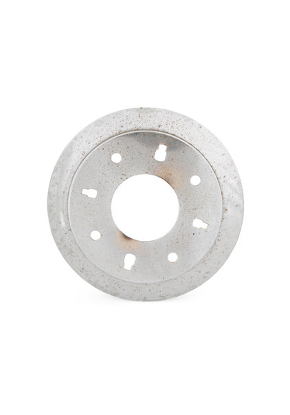 Vintage Afdekplaat, Rond, Zilver 12.0 cm