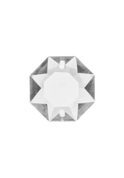 Chandelier Bead, Octagon, 3.0 cm (1.2 inch) bag of three