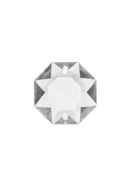 Kroonluchter Glas, Octagon Kraal, 2.4 cm (zakje van 5)