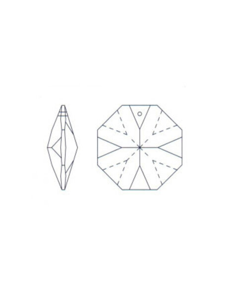 Octagon, one hole, double point (10 pcs) 1.4 cm