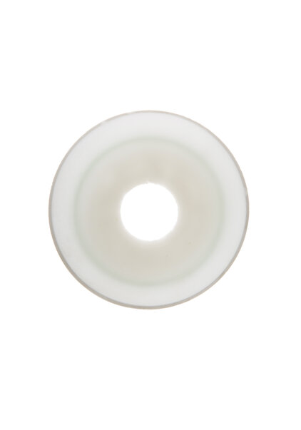 White Chandelier Dish, Green Circle