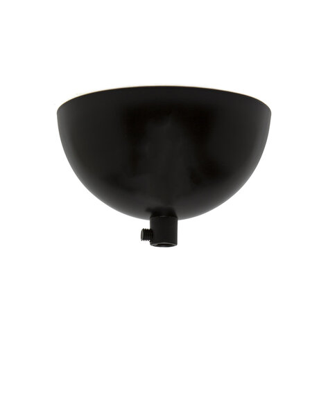 Ceiling Plate, black, with strain relief to easily attach cord