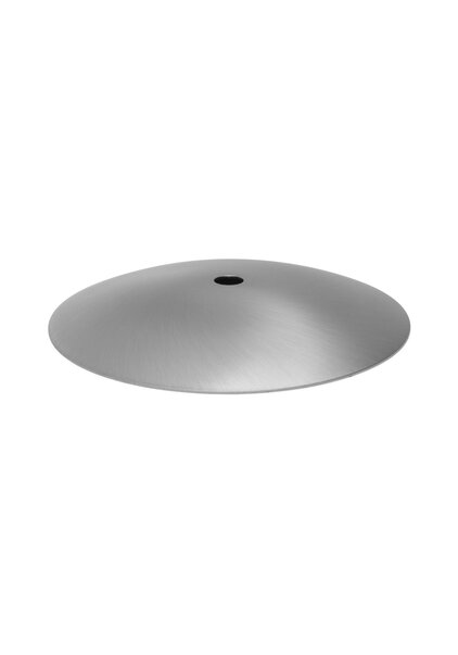 Afdekplaat, Rond, Mat Zilver 12.5 cm