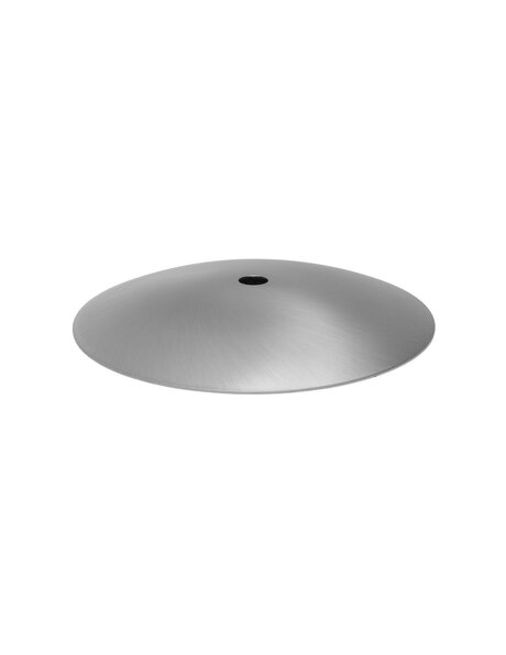 Ceiling cap, matt silver color, 12.5 cm / 4.9 inch  diameter, quite flat model