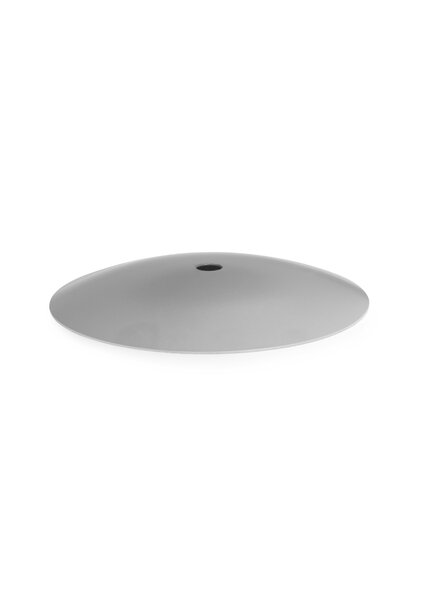 Cover Plate (Ceiling Cap), Round, Shiny Silver, 12.5 cm (4.9 inch)