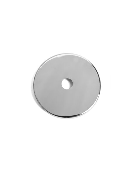 Cover plate, round, 6.0 cm / 2.4 inch, silver colour