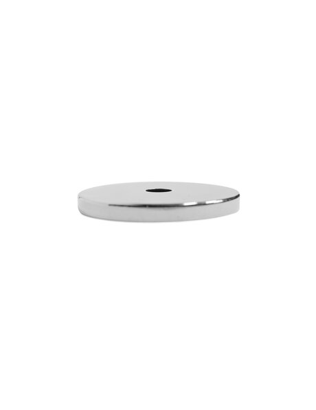 Cover plate, round, 6.0 cm / 2.4 inch, silver colour