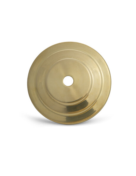 Cover plate, round shape, stepped, gold copper