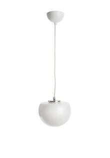 White Glass Hanging Lamp, Small Half Sphere