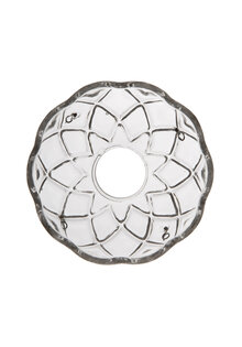 Chandelier Glass, Dish with Flower 9.0 cm