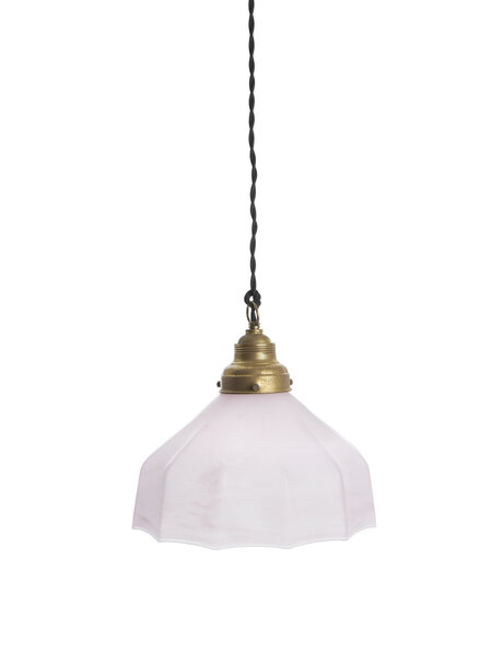 Pink glass hanging lamp, classic