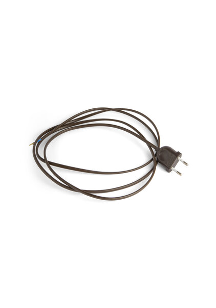 Dark Brown Lamp Cord, Cord with Plug, 2 Meters