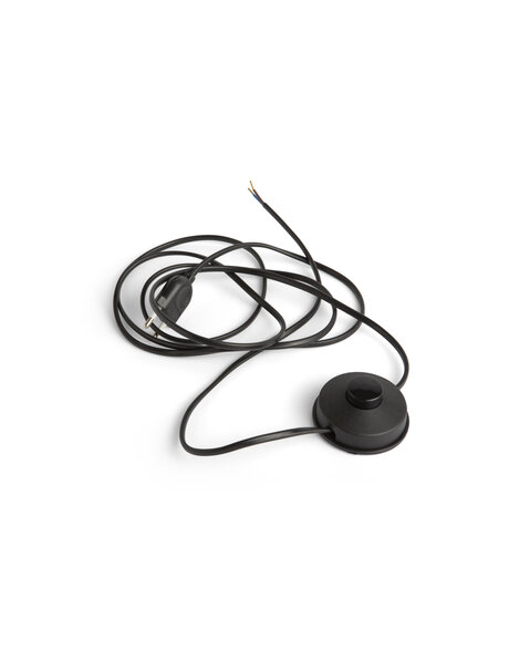 Lamp snoer voor vloerlamp, zwart, lengte 2.5 meter