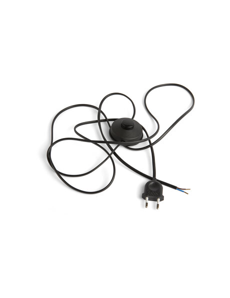 Lamp cord for floor lamp, zwart, length 2.5 meters
