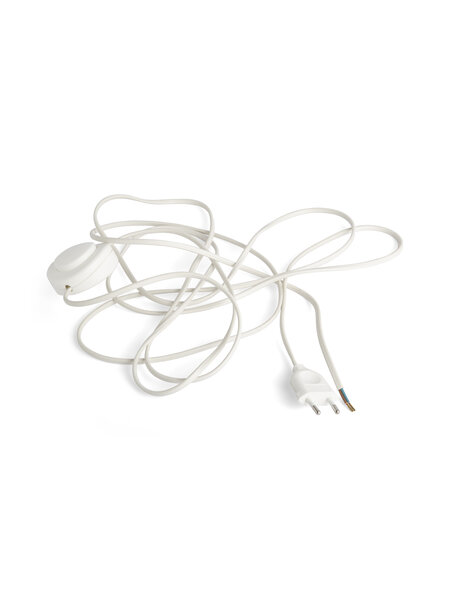 Lamp cord for floor lamp, white, length 2.5 meters