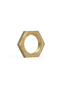 Vintage Nut, Brass, Hexagonal (6-sided) M15