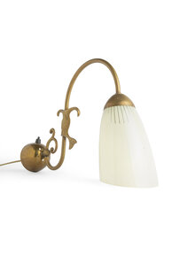 Vintage Wall Lamp with Light Yellow Glass