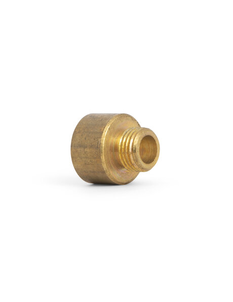 Adapting nipple, 1.3 x 1.0 cm, (0.51 x  0.39 inch), brass, vintage