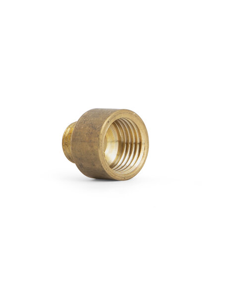 Adapting nipple, 1.3 x 1.0 cm, (0.51 x  0.39 inch), brass, vintage