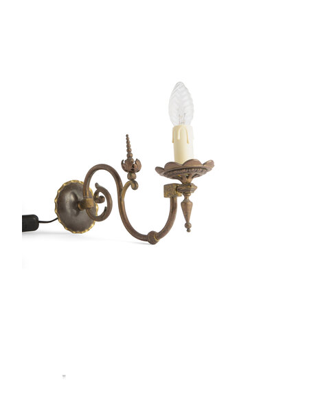 Copper wall lamp, chandelier wall lamp with candle