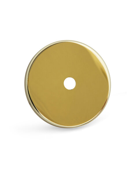 Cover plate, round shape, shiny gold