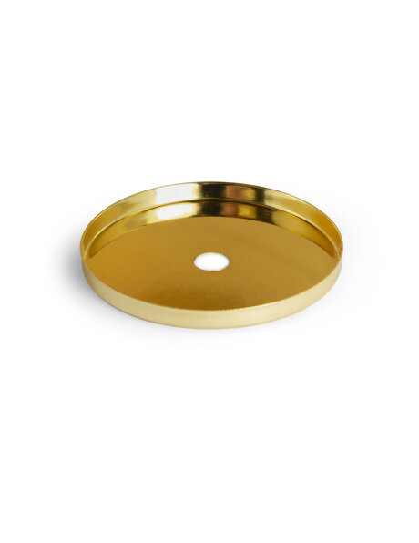 Cover plate, round shape, shiny gold