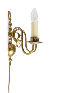 Rural Wall Lamp, Brass, 2 Candles