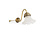 Wall lamp classic, brass gooseneck with skirt shade