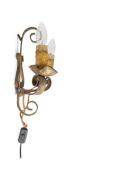 Vintage Wandlamp, met Oude Hulzen, Jaren 50