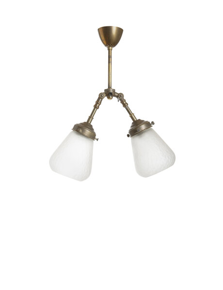 Hanging lamp for above the table, glass shades adjustable
