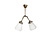 Hanging lamp for above the table, glass shades adjustable