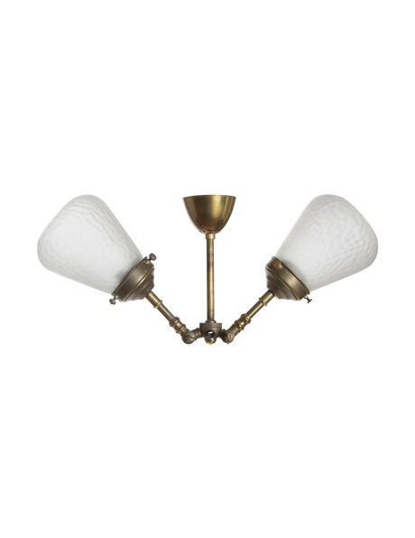 Hanging lamp for above the table, glass shades adjustable