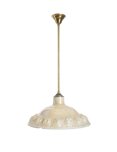 Glass pendant lamp, gold mother-of-pearl shine