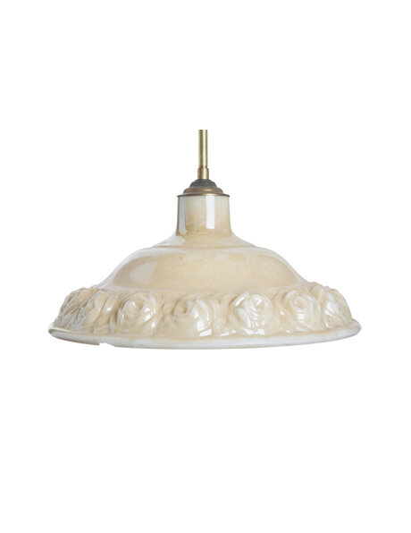 Glass pendant lamp, gold mother-of-pearl shine