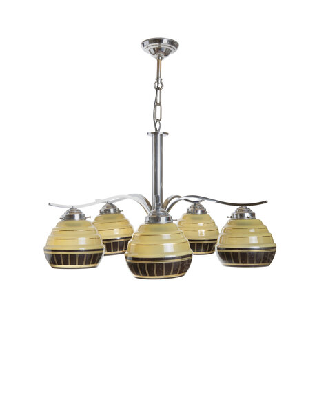 Living room hanging lamp, chrome fixture