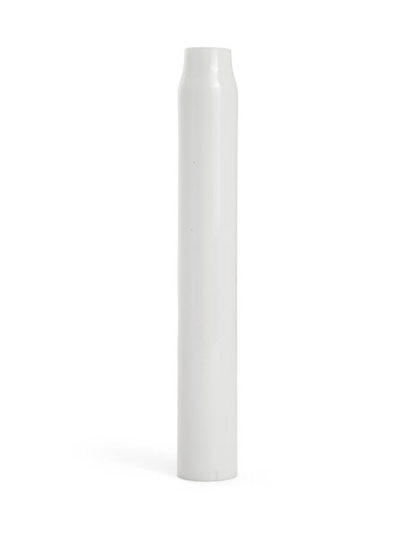 Glass decorative candles, white glass