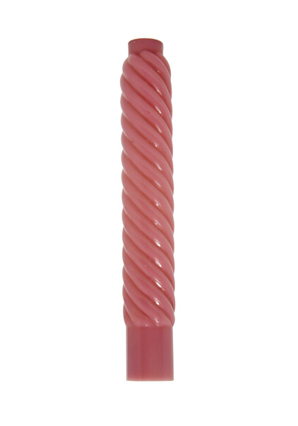 Chandelier Candle, Pink Twisted Glass